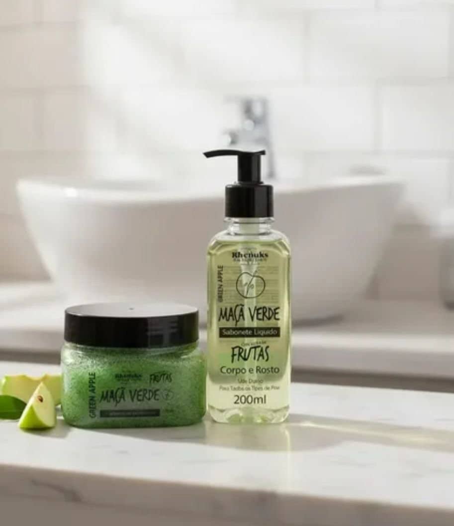 Kit Maçã Verde Corpo e Rosto
