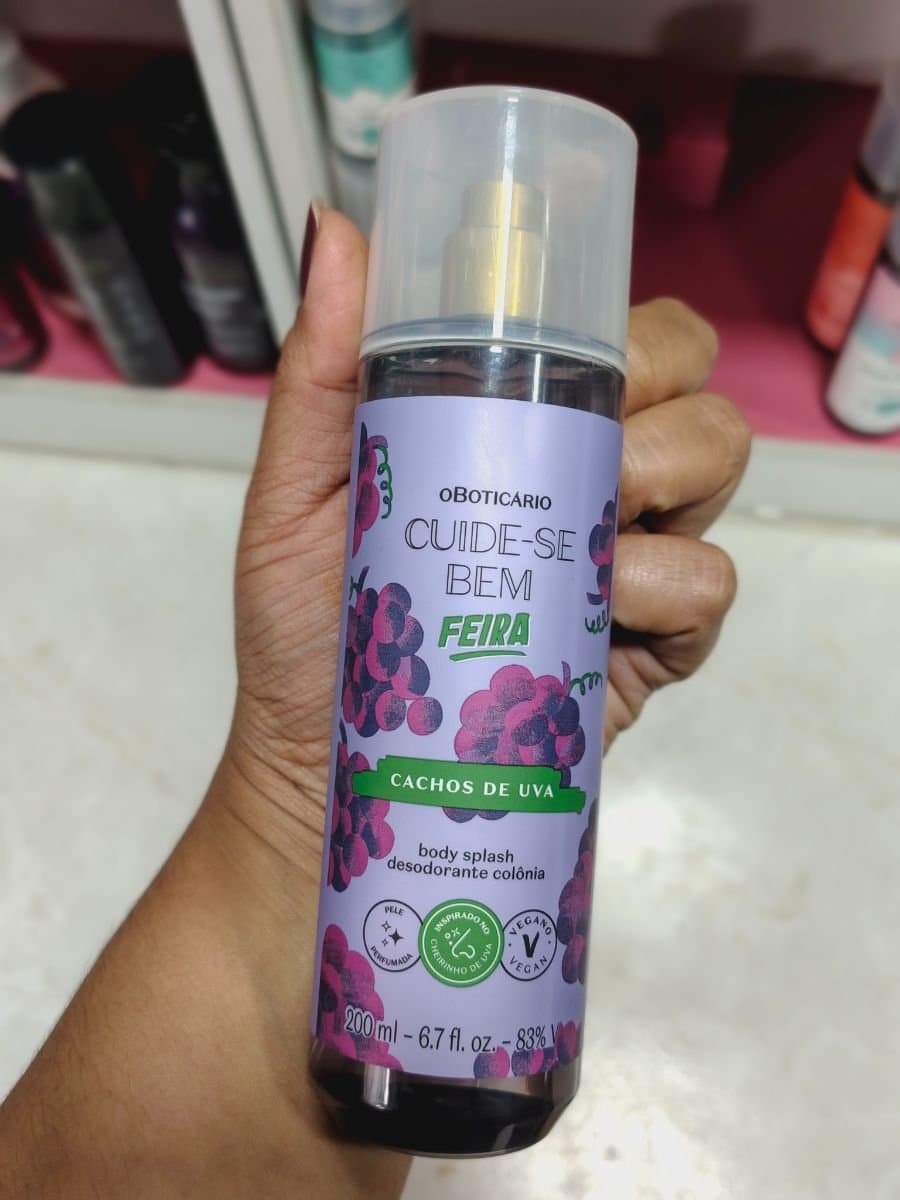 Body Spray cachos de uva cuide-se bem