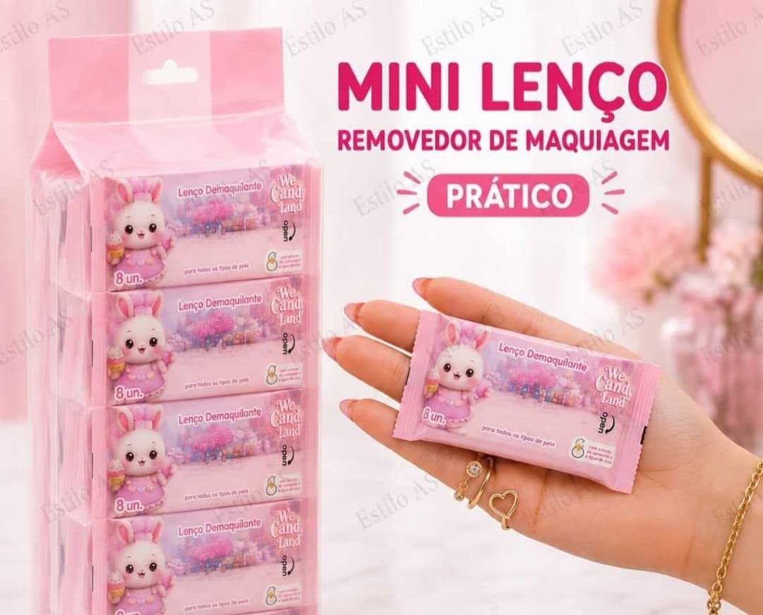 Mini lenço removedor de maquiagem