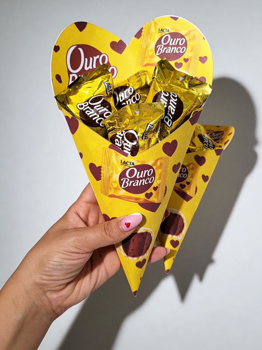 Buquê de Chocolates Sonho de Valsa ou Ouro Branco 💝🍫 - Foto 3