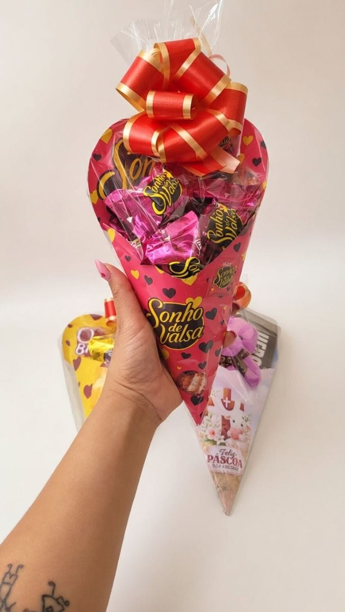 Buquê de Chocolates Sonho de Valsa ou Ouro Branco 💝🍫 - Foto 2