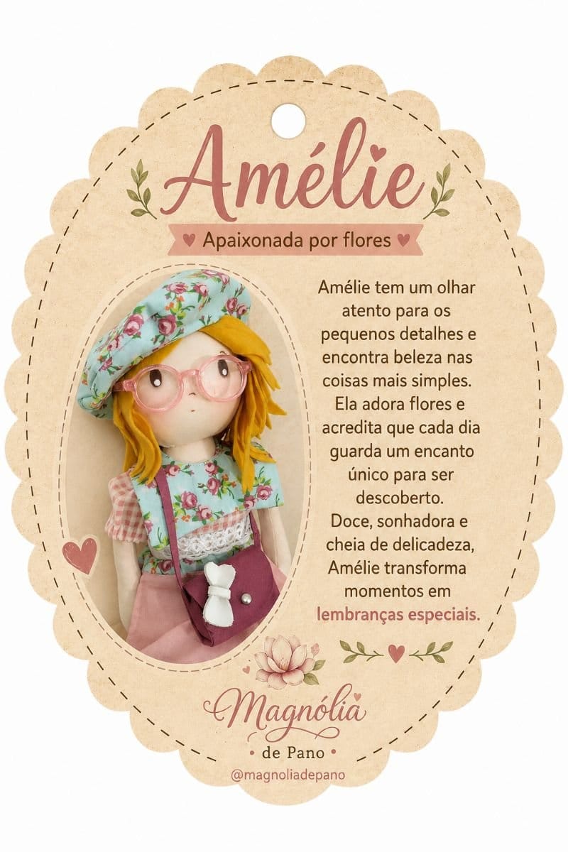 Boneca de pano Amélie - Foto 3