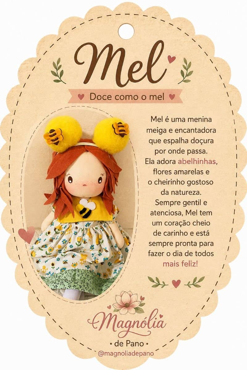 Boneca de pano mel