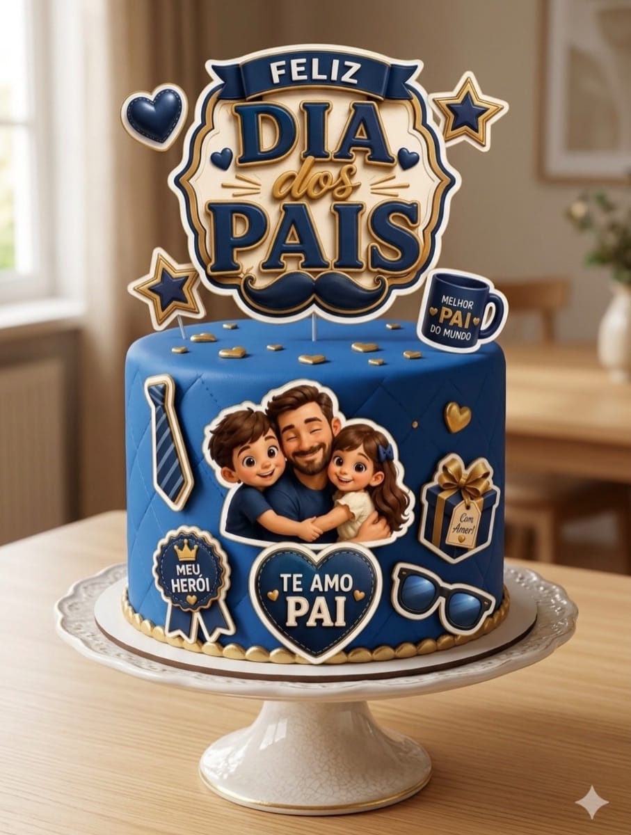 Topo de bolo Dia dos Pais - Foto 5
