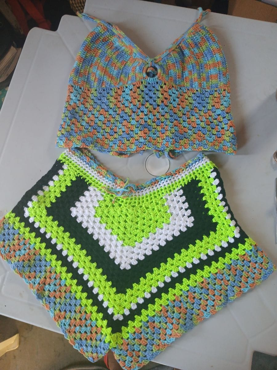Conjunto de short e cropped tamanho G dependendo veste M - Foto 1