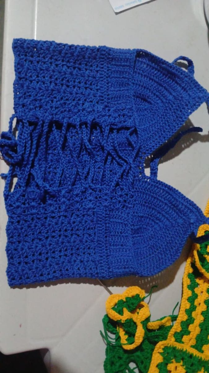Cropped azul tamanho P - Foto 1