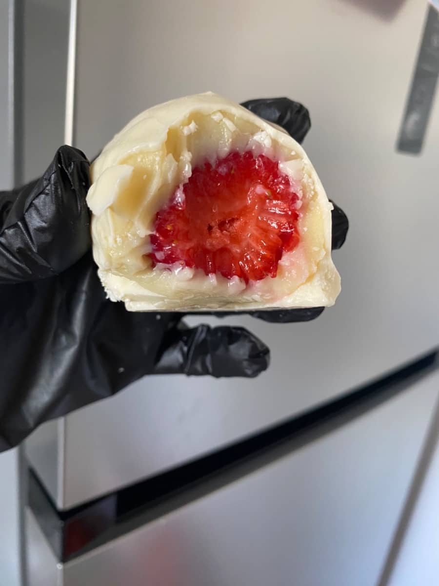 Bombom de morango Ninho