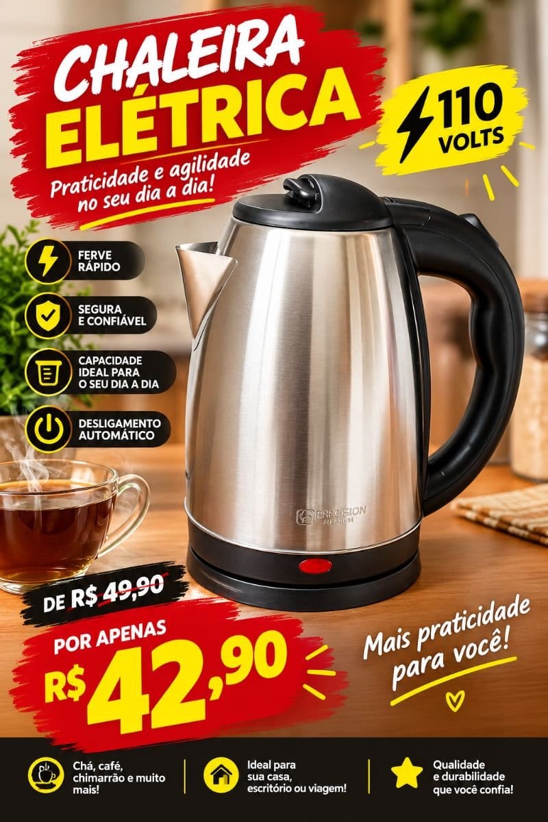 CHALEIRA ELÉTRICA 110V - Foto 1