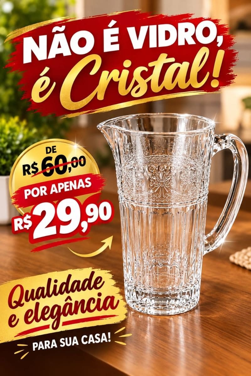 Jarra 750 ml cristal elegância - Foto 1