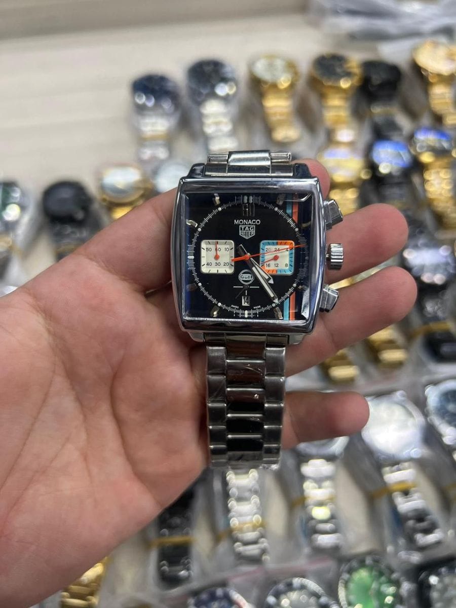 🔥*FUNCIONAL*🔥 *MODELO TAG HEUER MONACO*⌚️ *1 LINHA* *FUNCIONAL* *A BATERIA* *RESISTENTE A RESPINGOS DAGUA* *CAIXA EM AÇO* *PULSEIRA EM AÇO* *LINDO DEMAIS*😍 - Foto 4