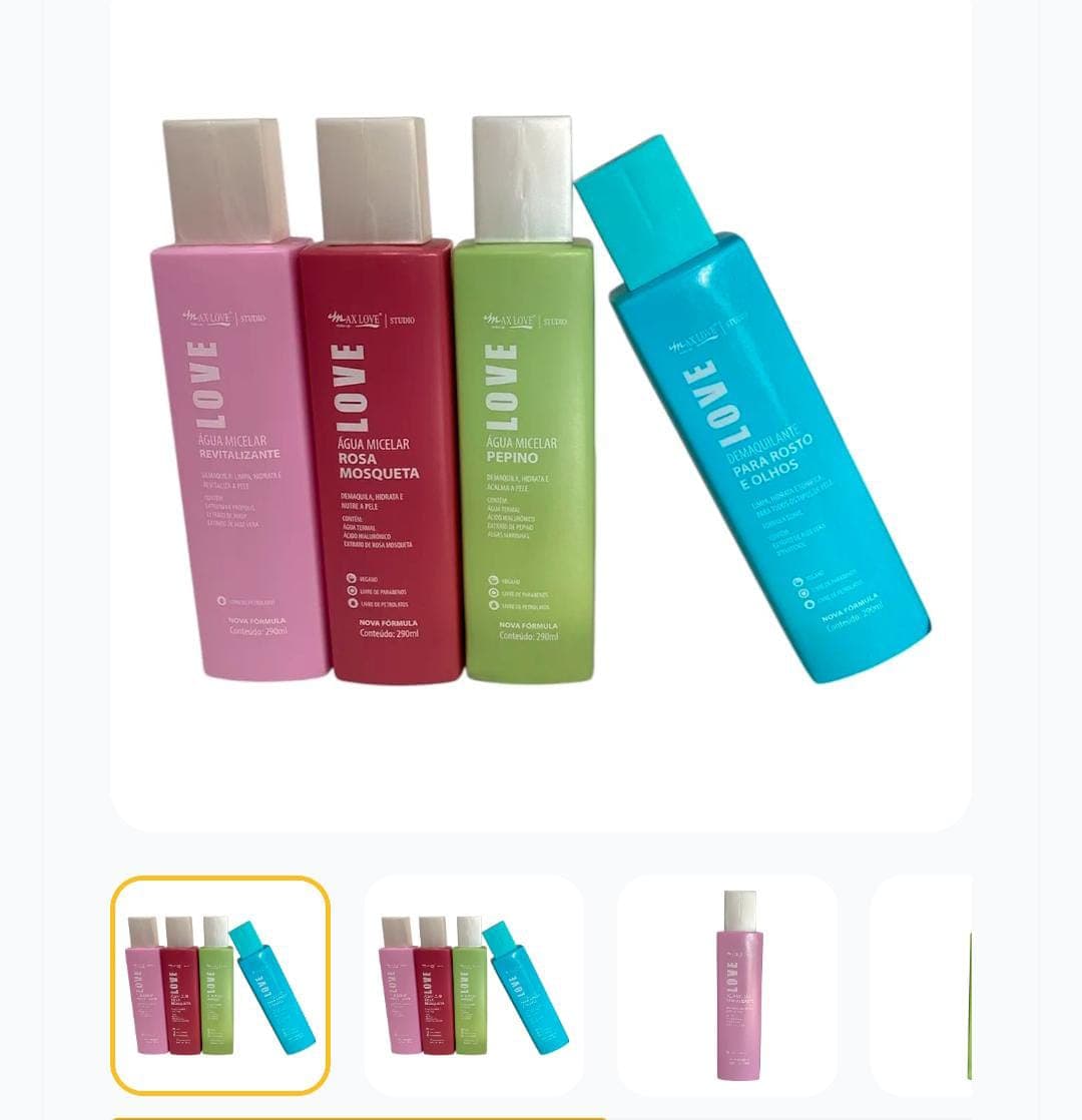 Água Micelar Maxlove Revitalizante Todo Tipo De Pele Dia/noite