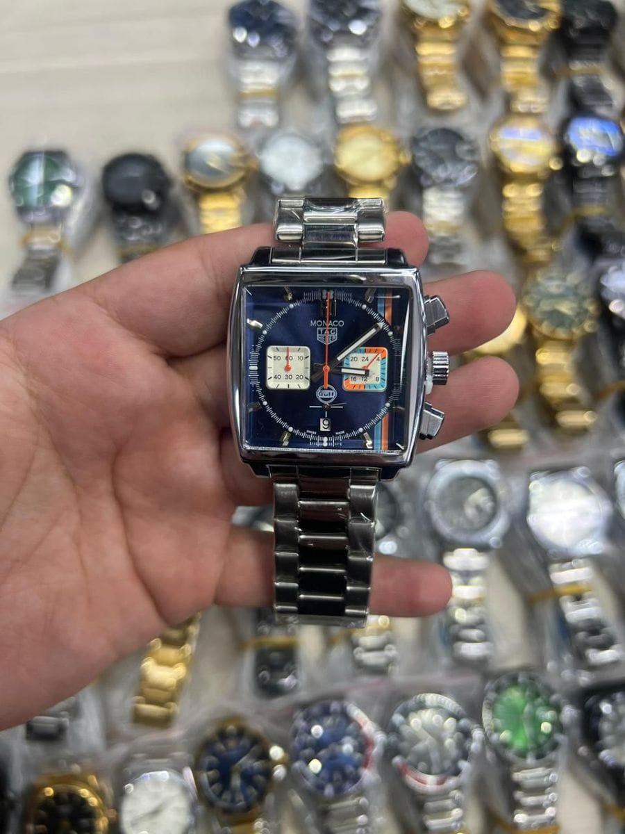 🔥*FUNCIONAL*🔥 *MODELO TAG HEUER MONACO*⌚️ *1 LINHA* *FUNCIONAL* *A BATERIA* *RESISTENTE A RESPINGOS DAGUA* *CAIXA EM AÇO* *PULSEIRA EM AÇO* *LINDO DEMAIS*😍 - Foto 6