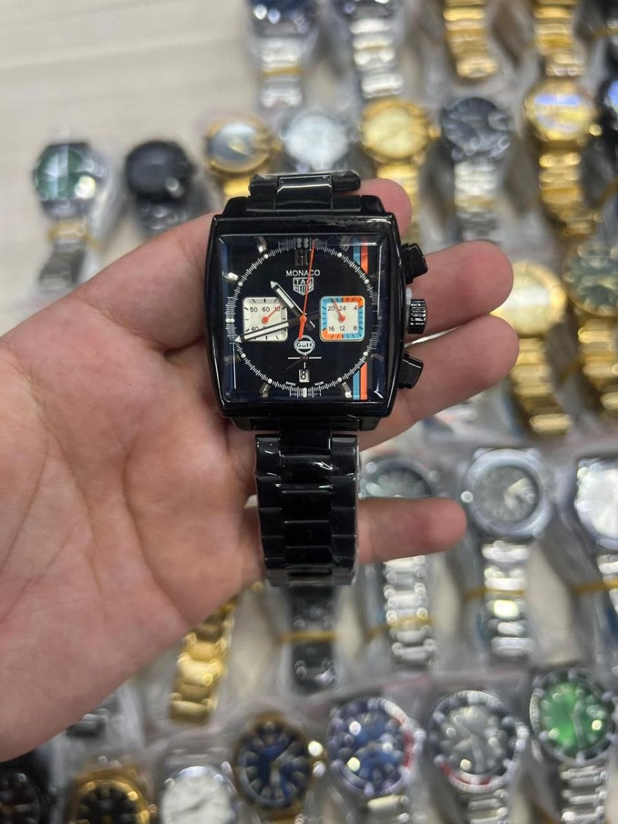 🔥*FUNCIONAL*🔥 *MODELO TAG HEUER MONACO*⌚️ *1 LINHA* *FUNCIONAL* *A BATERIA* *RESISTENTE A RESPINGOS DAGUA* *CAIXA EM AÇO* *PULSEIRA EM AÇO* *LINDO DEMAIS*😍 - Foto 3