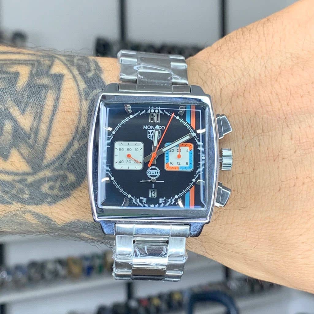 🔥*FUNCIONAL*🔥 *MODELO TAG HEUER MONACO*⌚️ *1 LINHA* *FUNCIONAL* *A BATERIA* *RESISTENTE A RESPINGOS DAGUA* *CAIXA EM AÇO* *PULSEIRA EM AÇO* *LINDO DEMAIS*😍