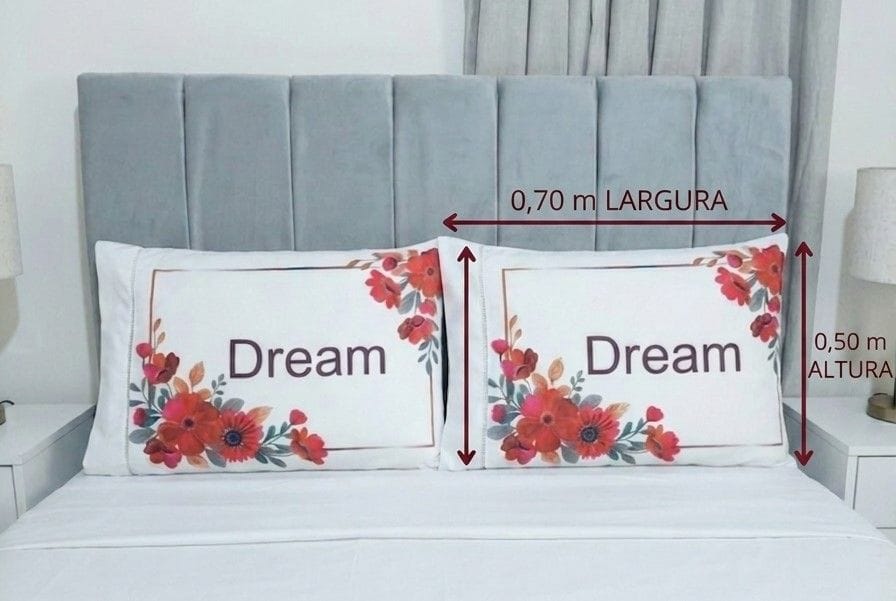 PAR DE FRONHAS ESTAMPADAS PONTO PALITO 2 PEÇAS (PAR) - Foto 3