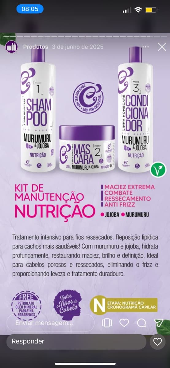 Kit murumuru nutritivo