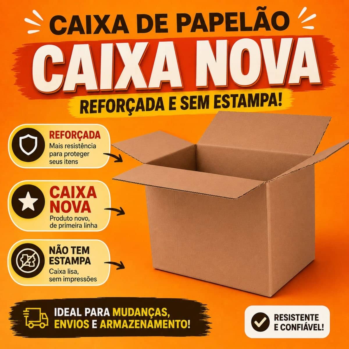 Caixa nova reforçada 0.50x0.60x0.40