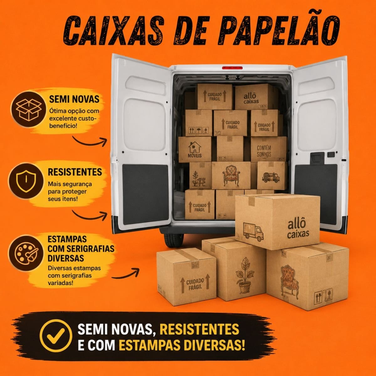 Caixas de papelão semi novas - Foto 1