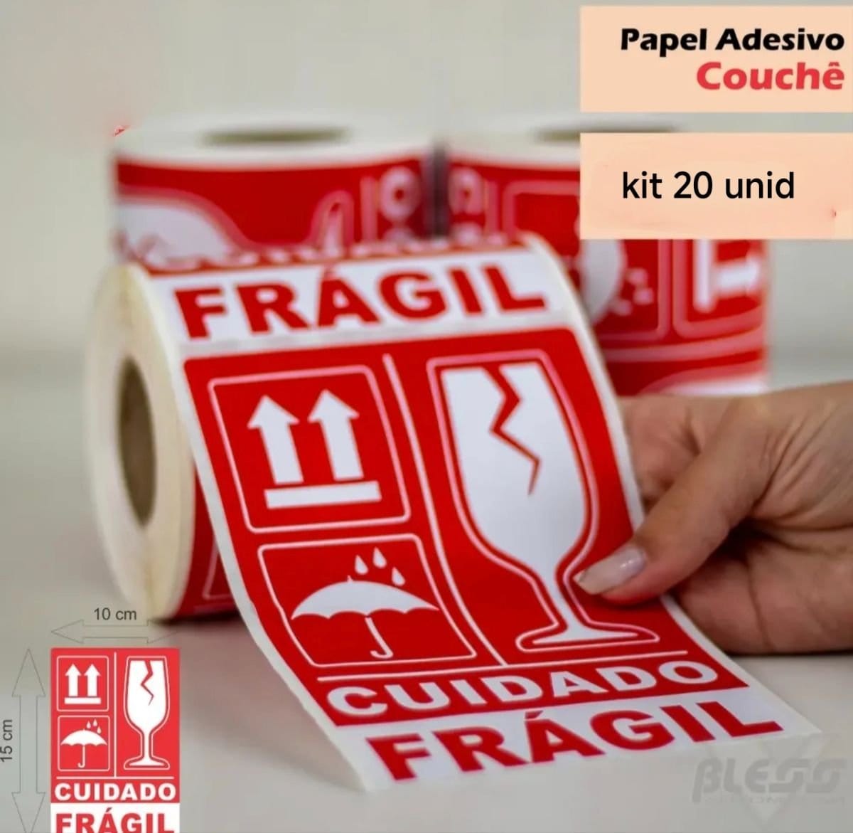 Adesivos frágil - Foto 2