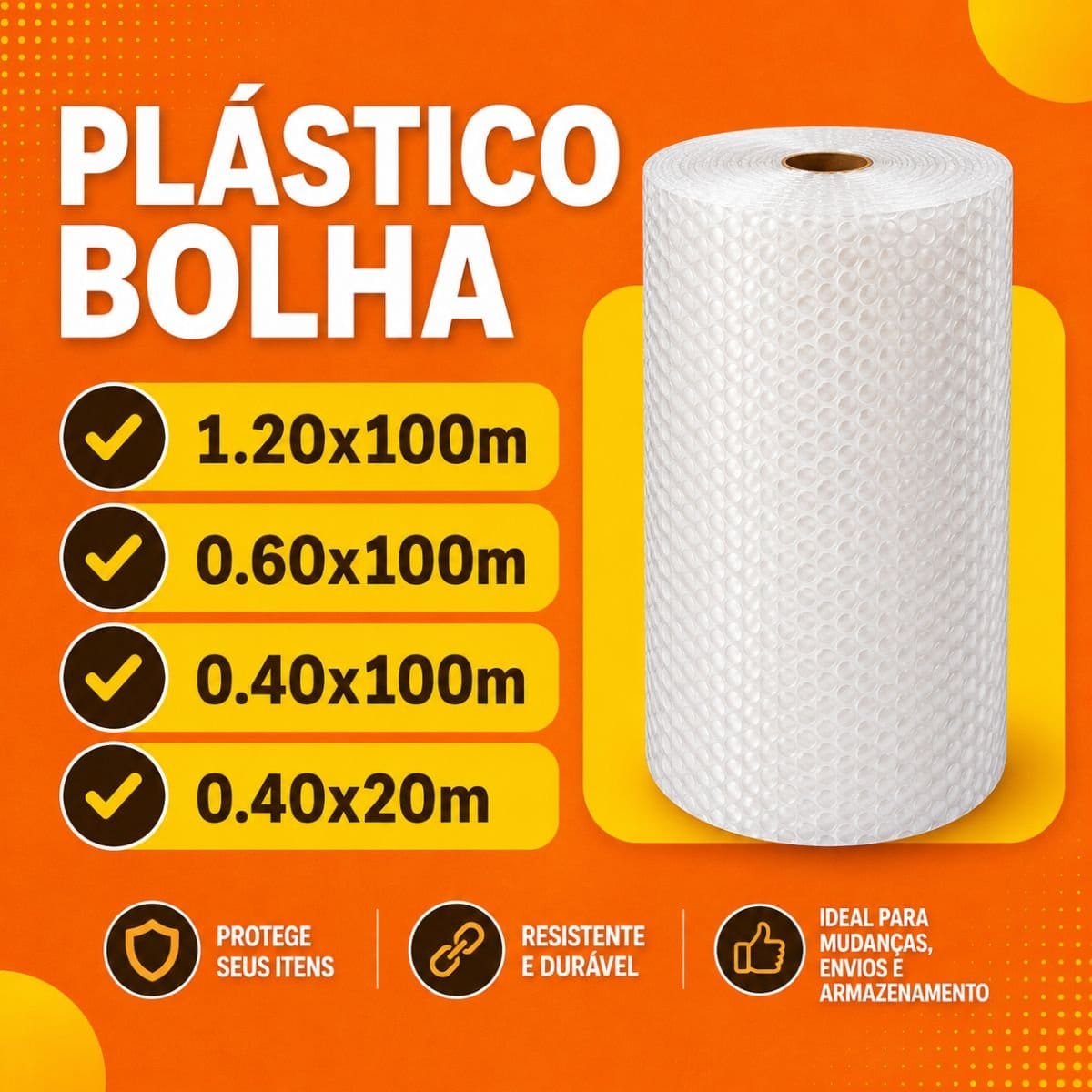 Plástico bolha 0.40x20m - Foto 1