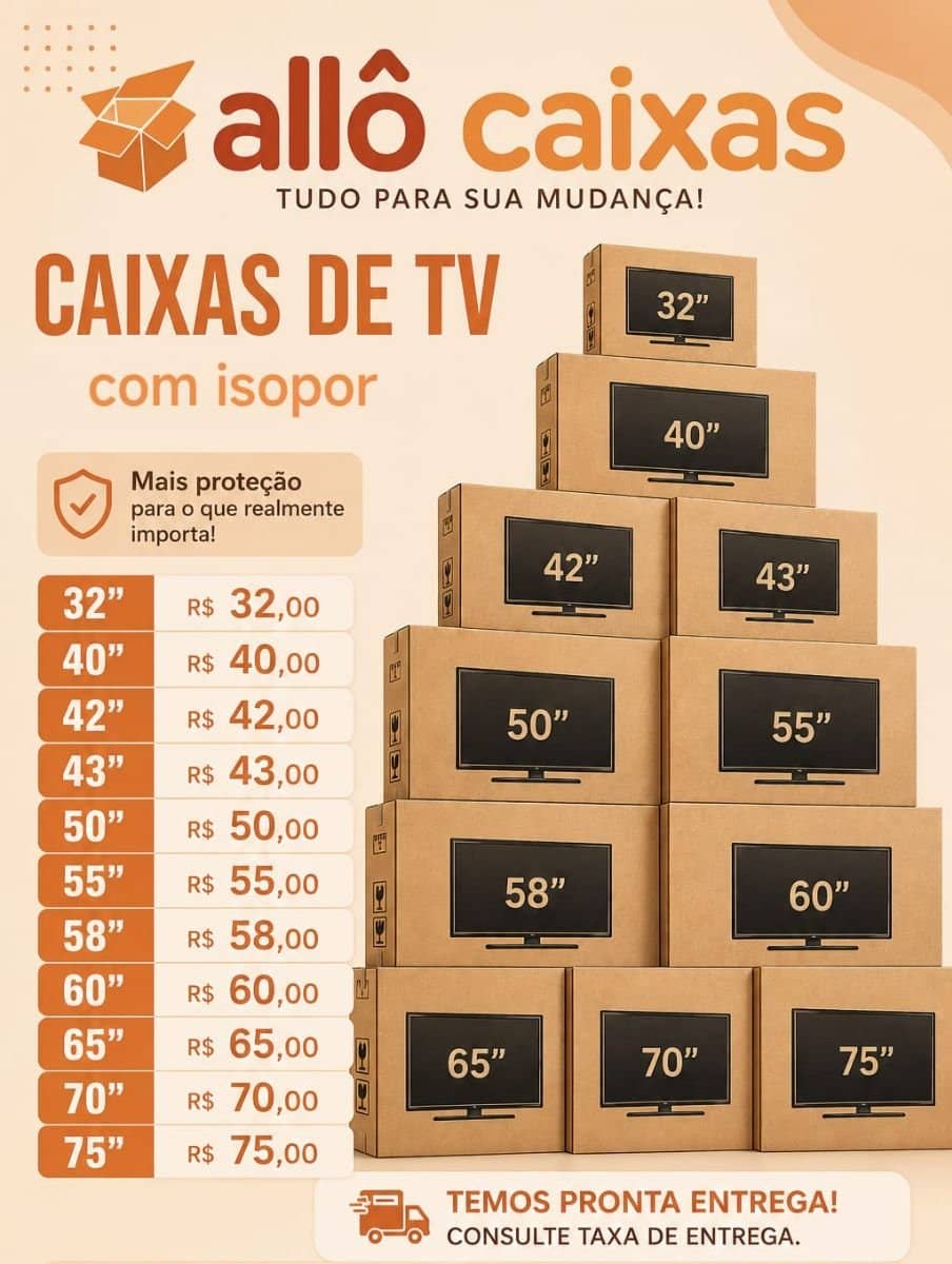 Caixa tv completa com isopor