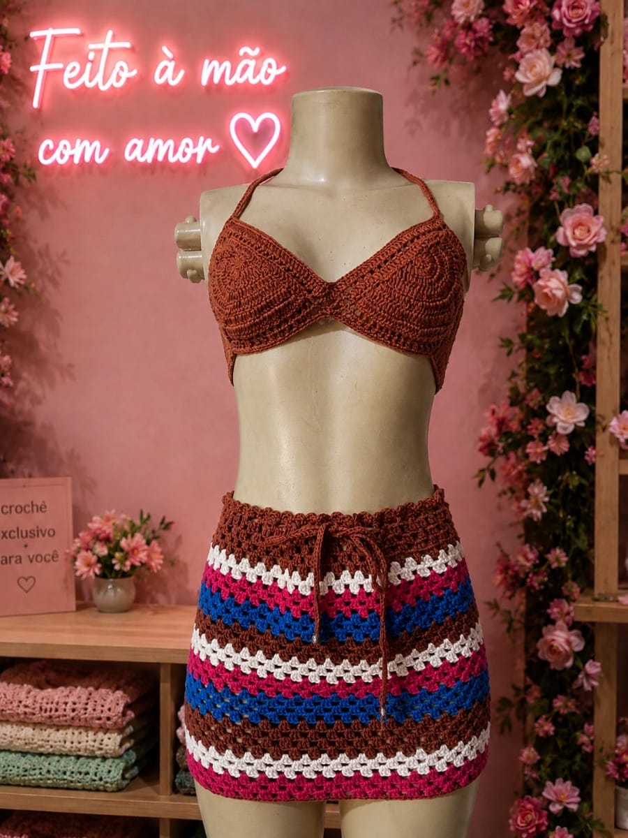 Conjunto crochê - Foto 1