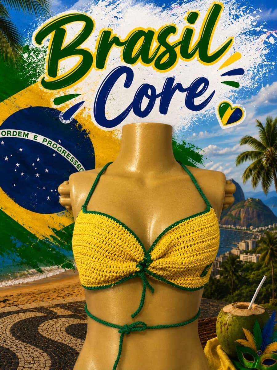 Cropped de crochê