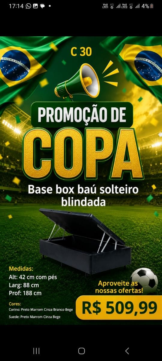 BASE BOX BAÚ SOLTEIRO - Foto 1
