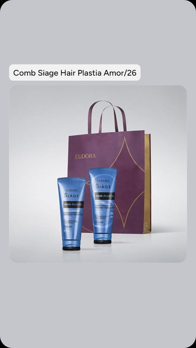 Kit shampoo e condicionador eudora