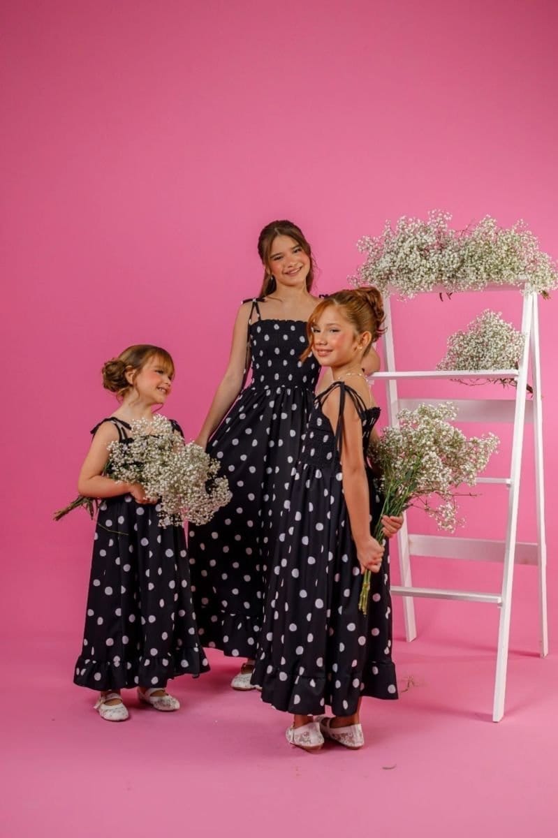 Vestido Amanda Midi (Póa Preto)
