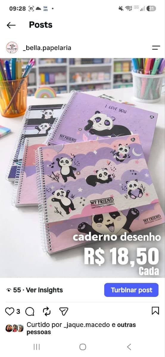 Caderno de desenho