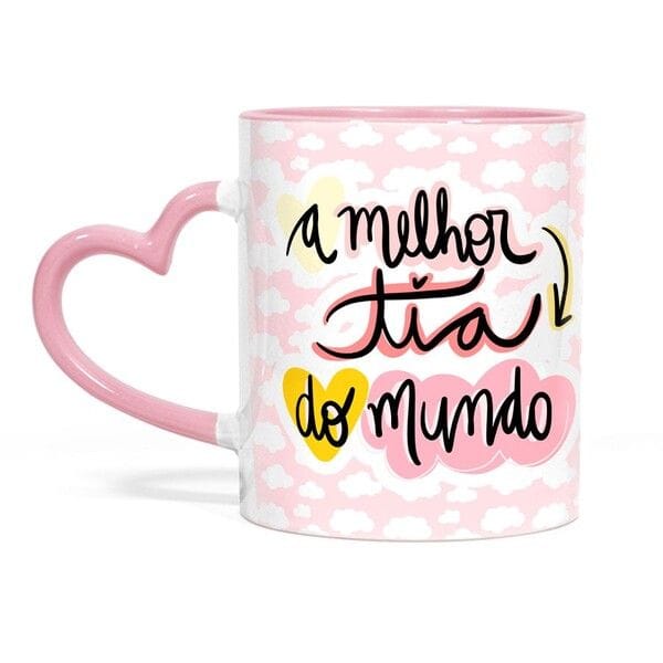 Caneca rosa coração - Foto 1