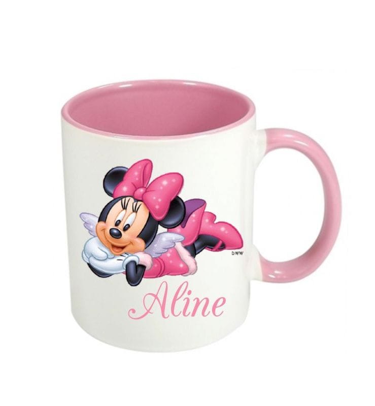 Caneca branca com rosa - Foto 1