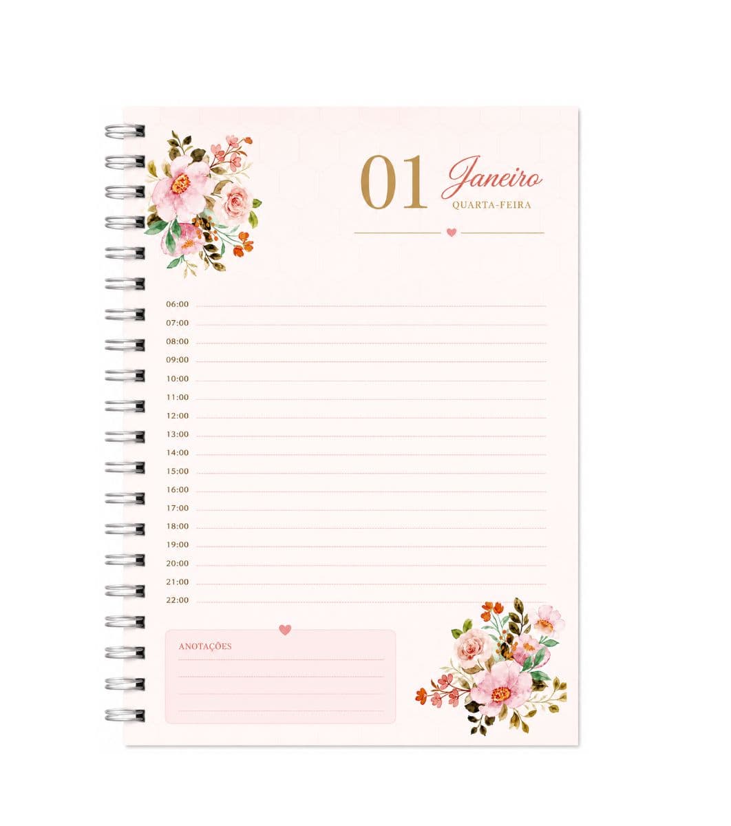 Agenda Feminina 1 dia por página