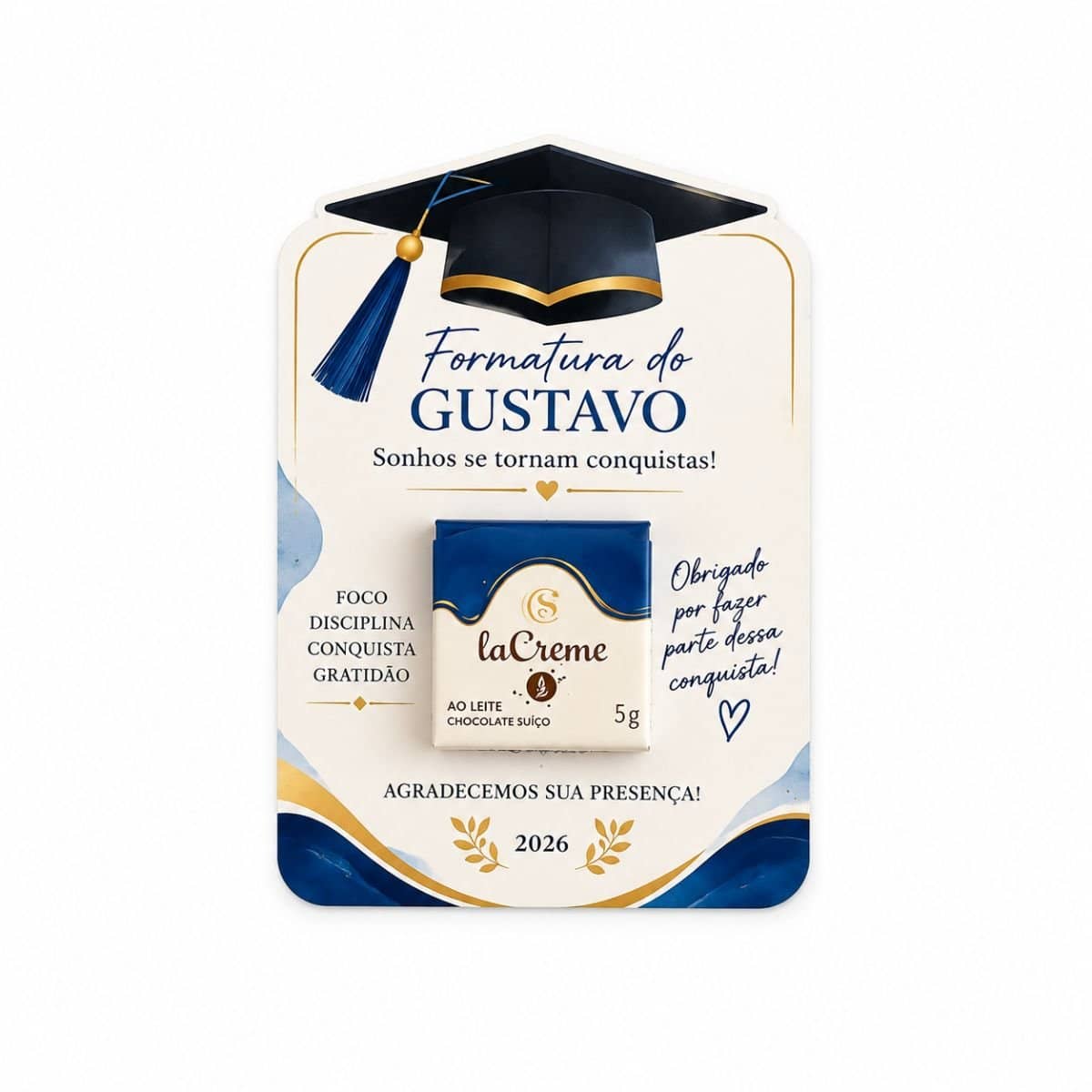 Card com chocolate