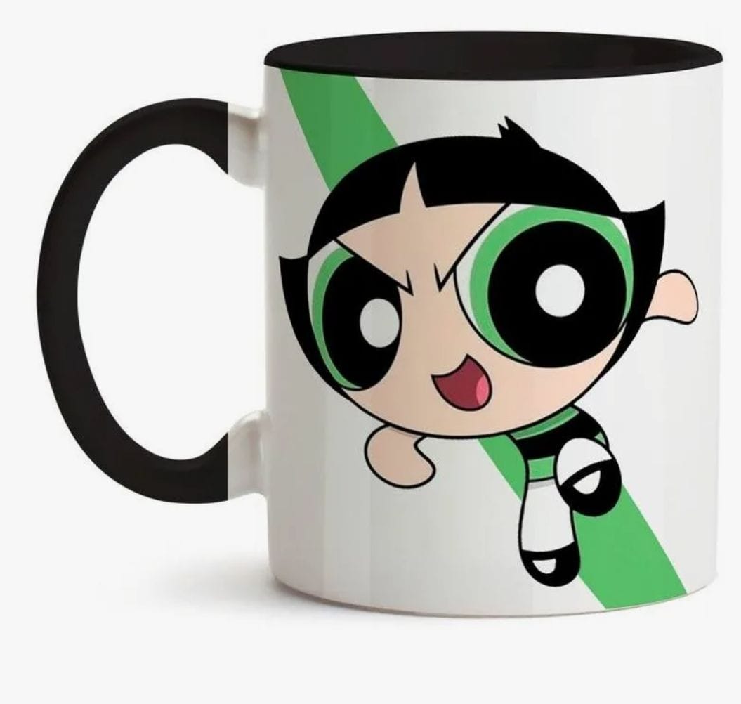 Caneca branca com preto - Foto 1