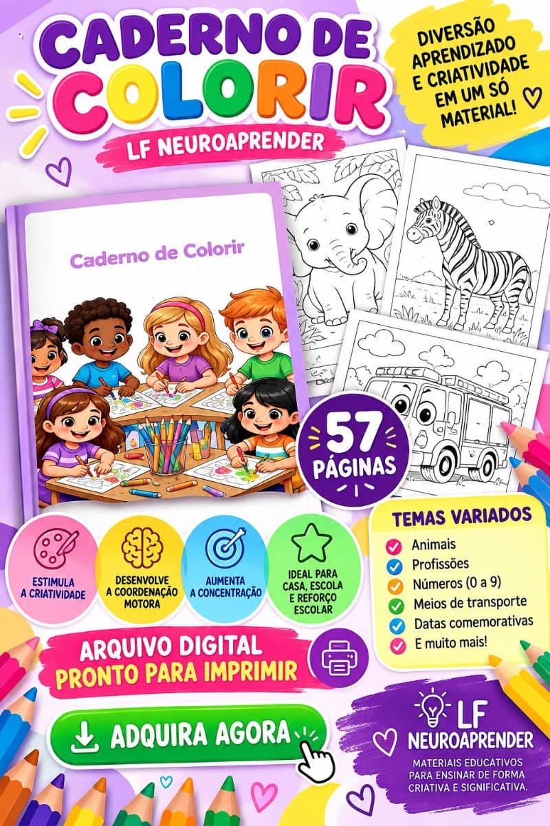 🎨🌈 CADERNO DE COLORIR – LF NEUROAPRENDER 🌈🎨