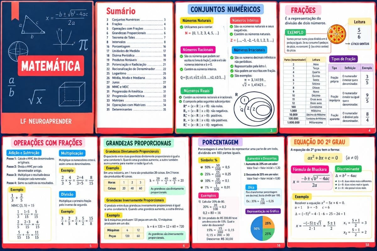 📚🧮 MAPA DE MATEMÁTICA — SEU NOVO MATERIAL DE ESTUDOS! - Foto 2