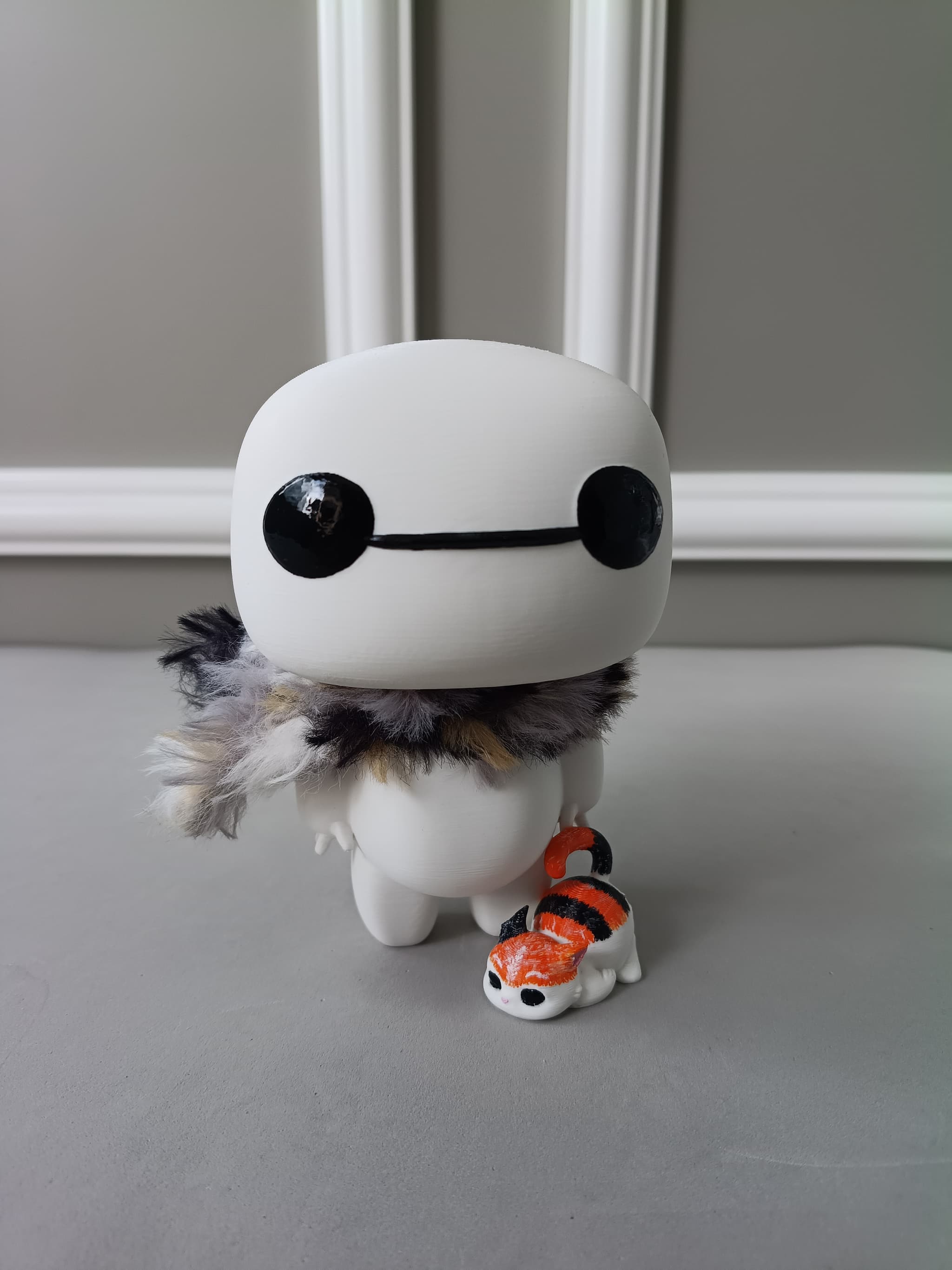Figura Baymax com Gato Mochi 3D