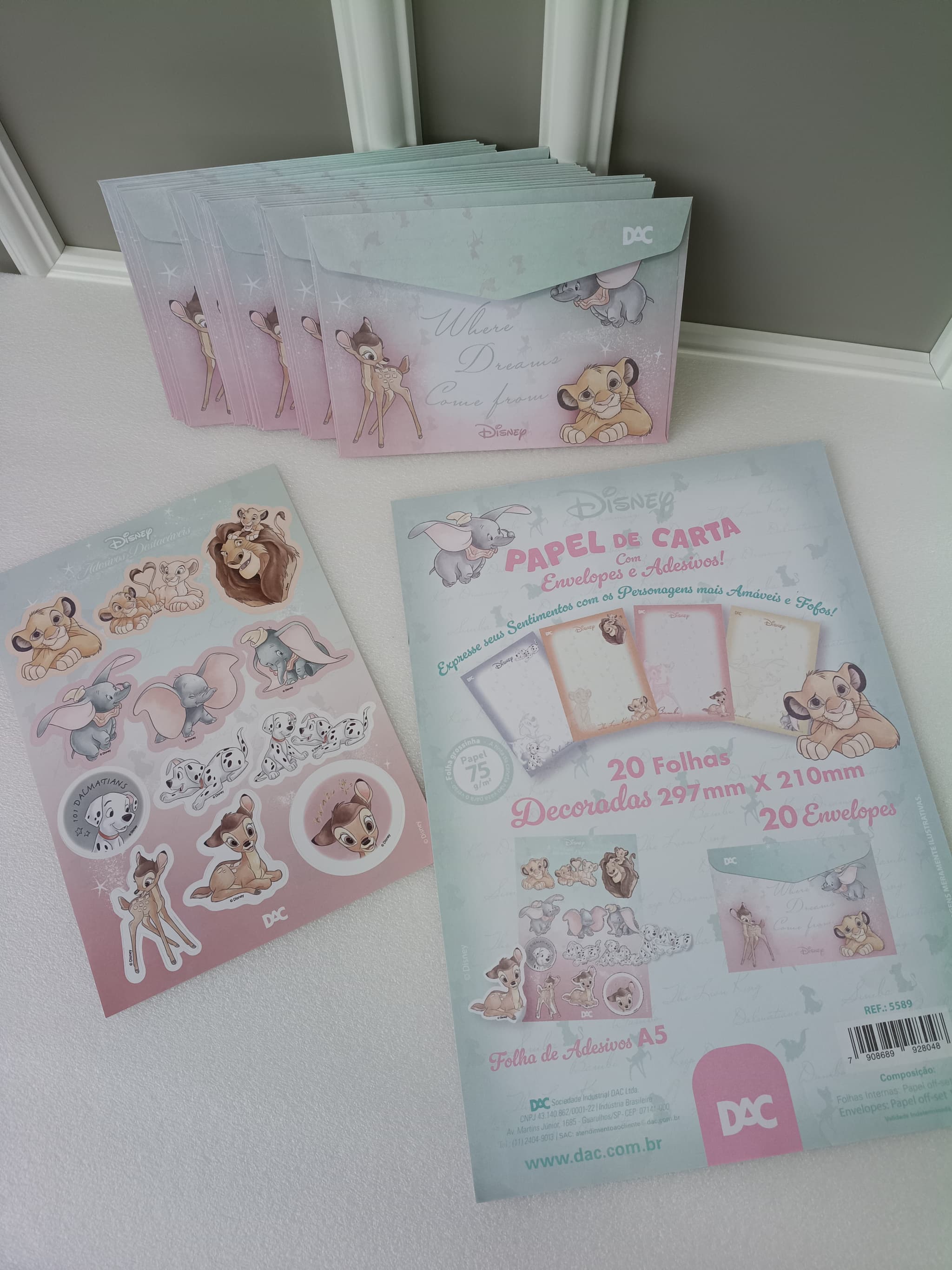 Papel Carta Disney Clássicos Kit DAC
