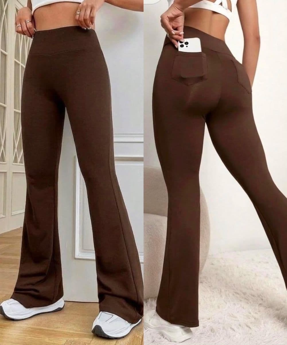 CALÇA LEGGING FLARE FLANELADA✨