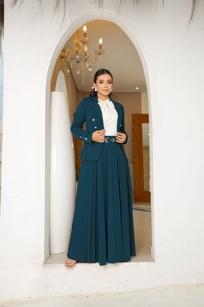 Conjunto Blazer + Saia + cinto ISABEL 🤎: - Foto 1