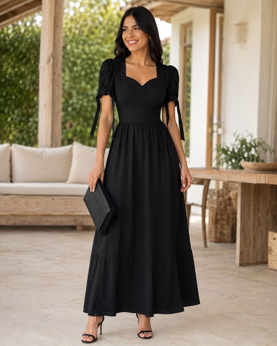 ✨ VESTIDO LONGO EM VISCOLINHO PREMIUM RUTE - Foto 4
