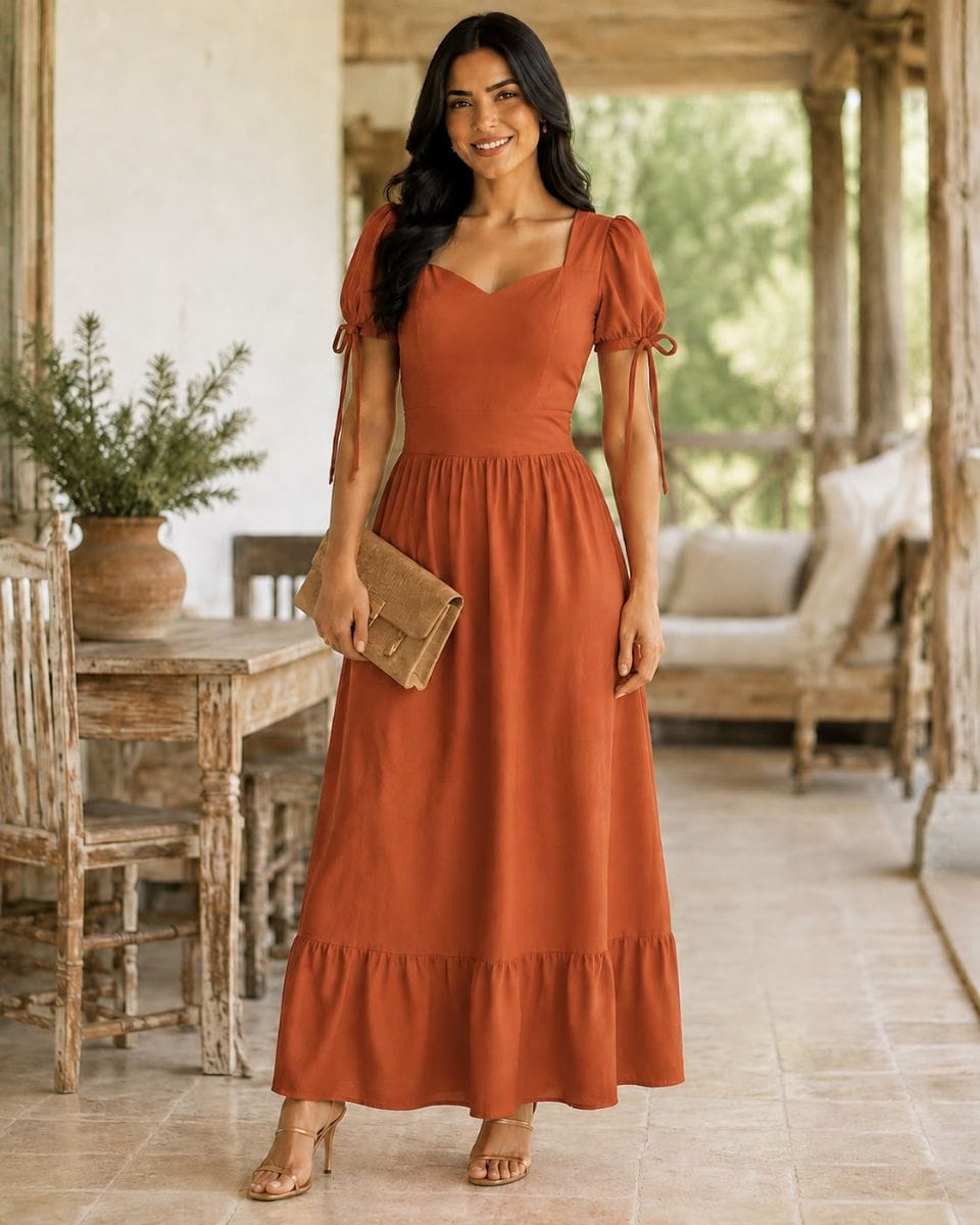 ✨ VESTIDO LONGO EM VISCOLINHO PREMIUM RUTE - Foto 2