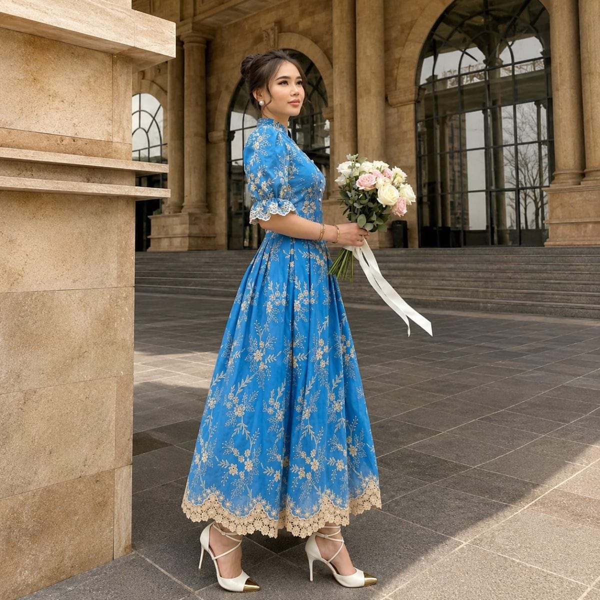 Vestido Rosemary com barrado em guirpir - Foto 3
