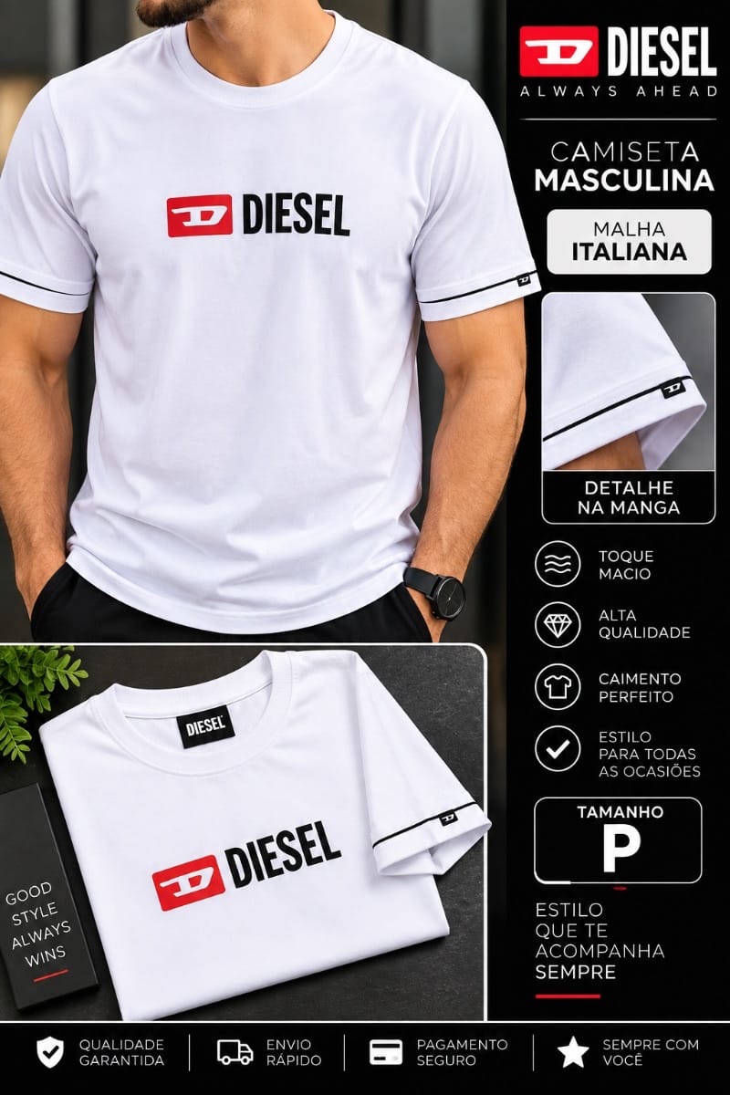Camiseta Masculina - Foto 1