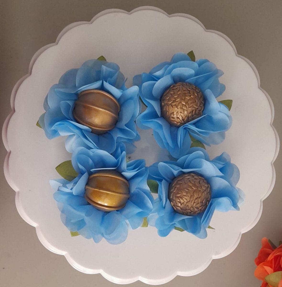 Forminhas para doces 100 unidades azul bebe - Foto 1
