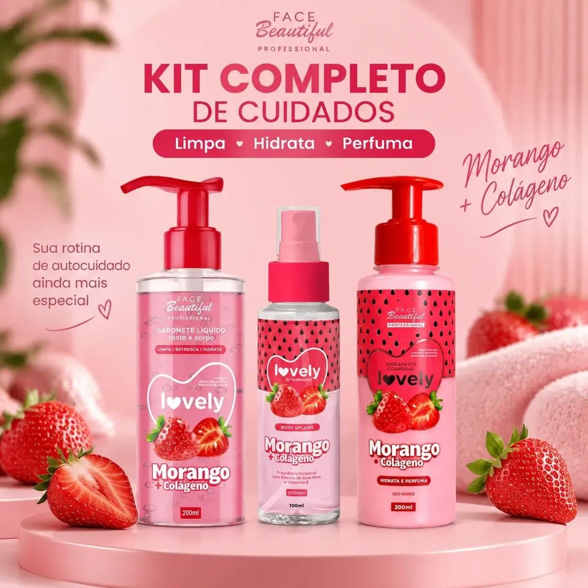 Conjunto Lovely Morango + Colágeno - Foto 1