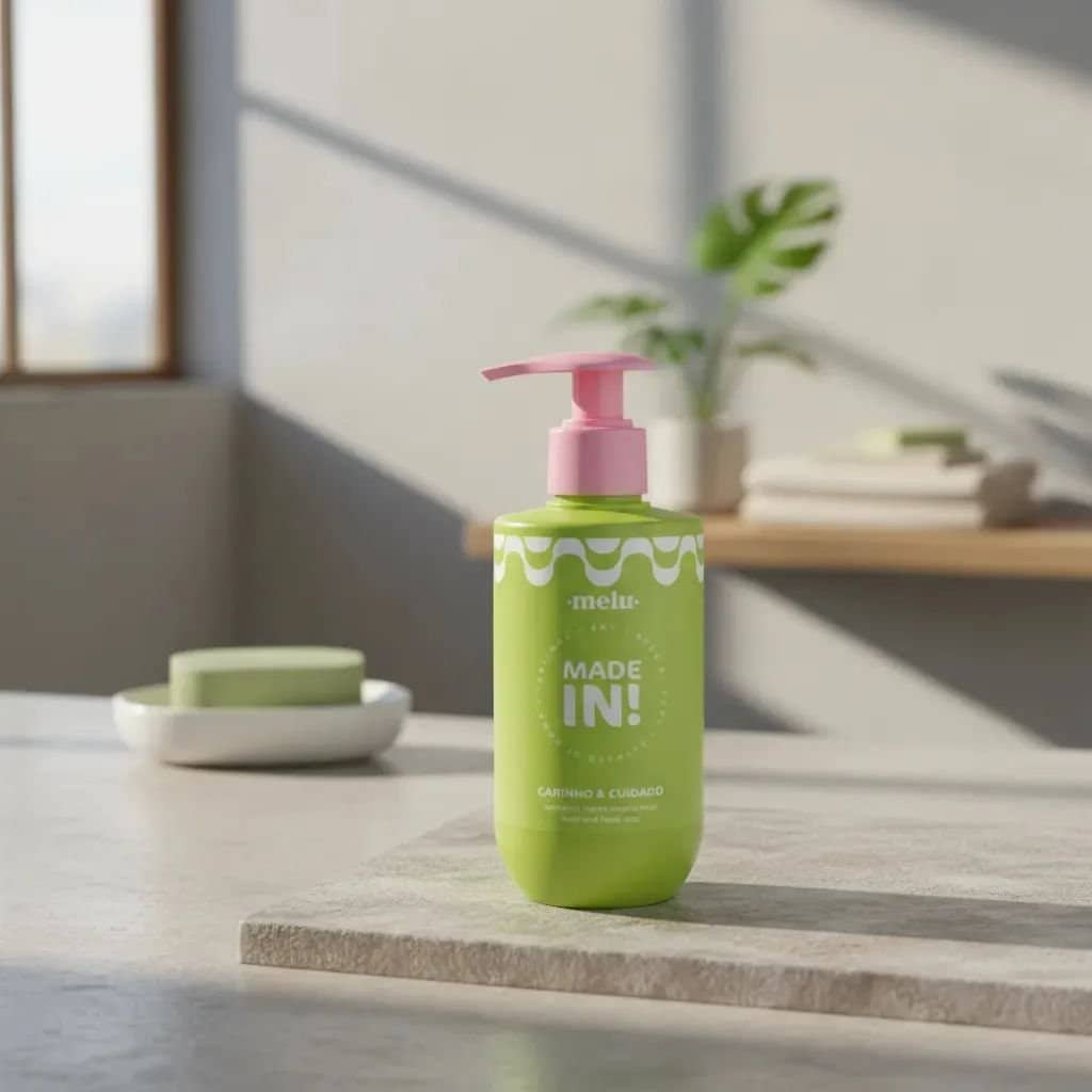 Sabonete Líquido Corpo E Mão Carinho & Cuidado Made In Melu 230ml