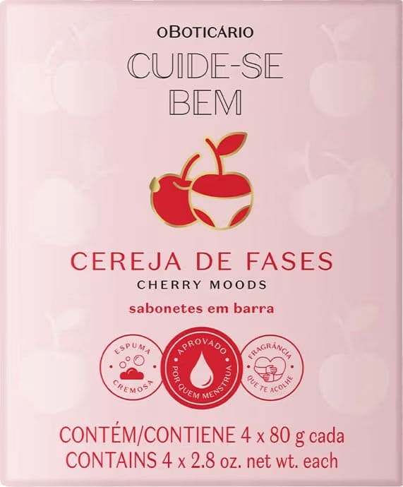 Sabonetes Em Barra Cuide-se Bem Cereja De Fases 4x80g - Foto 2